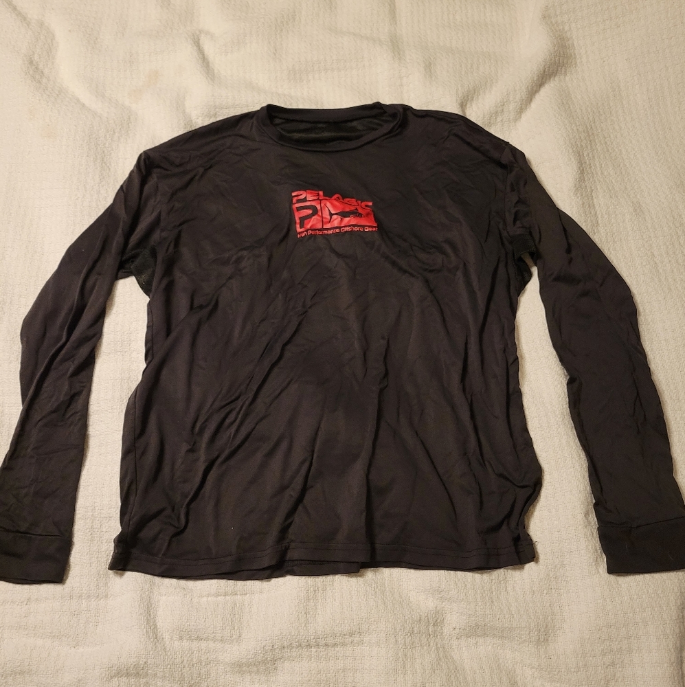 PELAGIC BLACK/RED DRY FIT TEE